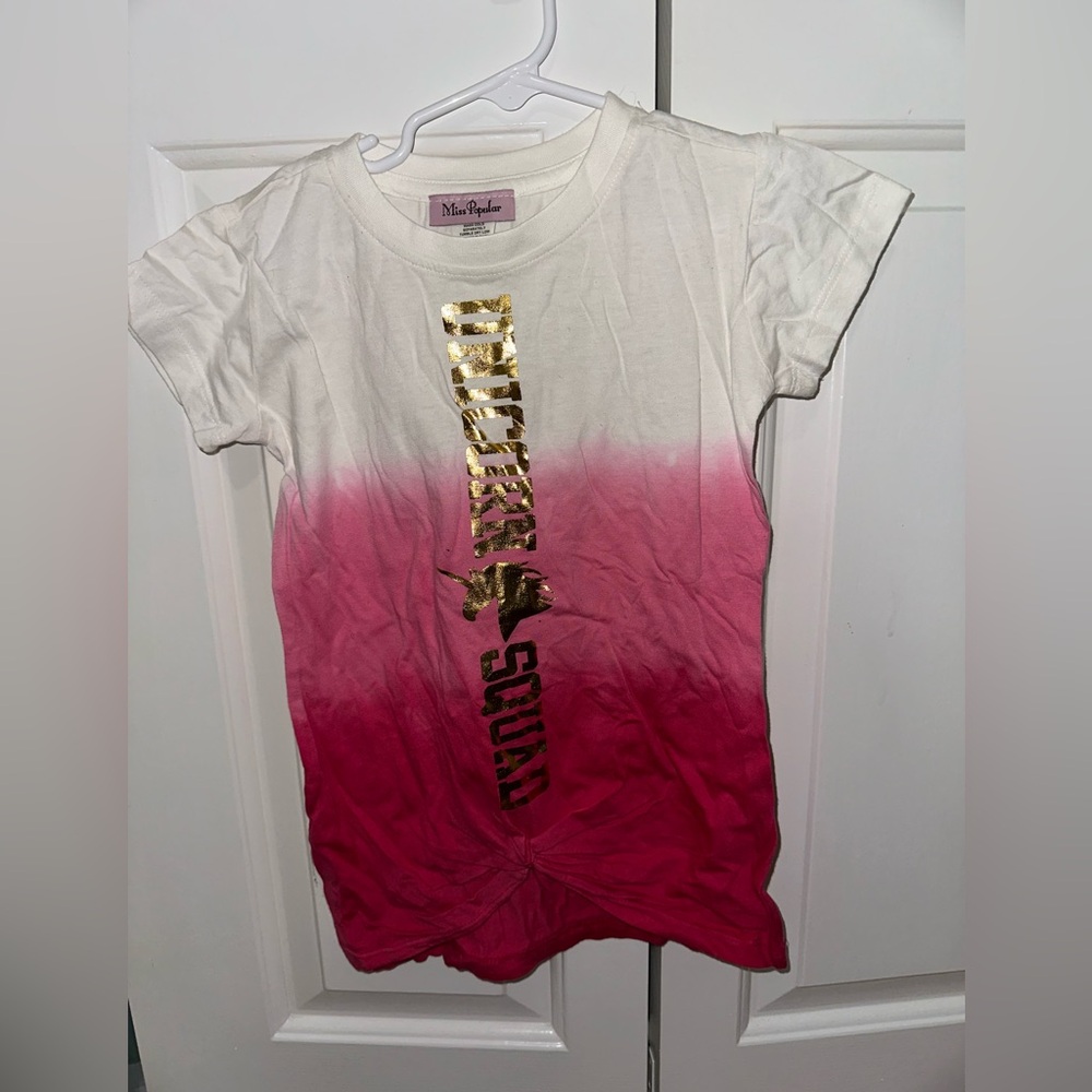 Pink Ombre Unicorn Kids T-Shirt
